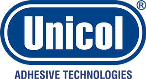 hot melt and silicone roller replacements in Lincolnshire and UK. Unicol Adhesive Technologies logo.